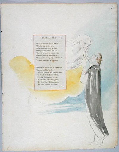 Ode for Music, design 99 from The Poems of Thomas Gray by William Blake